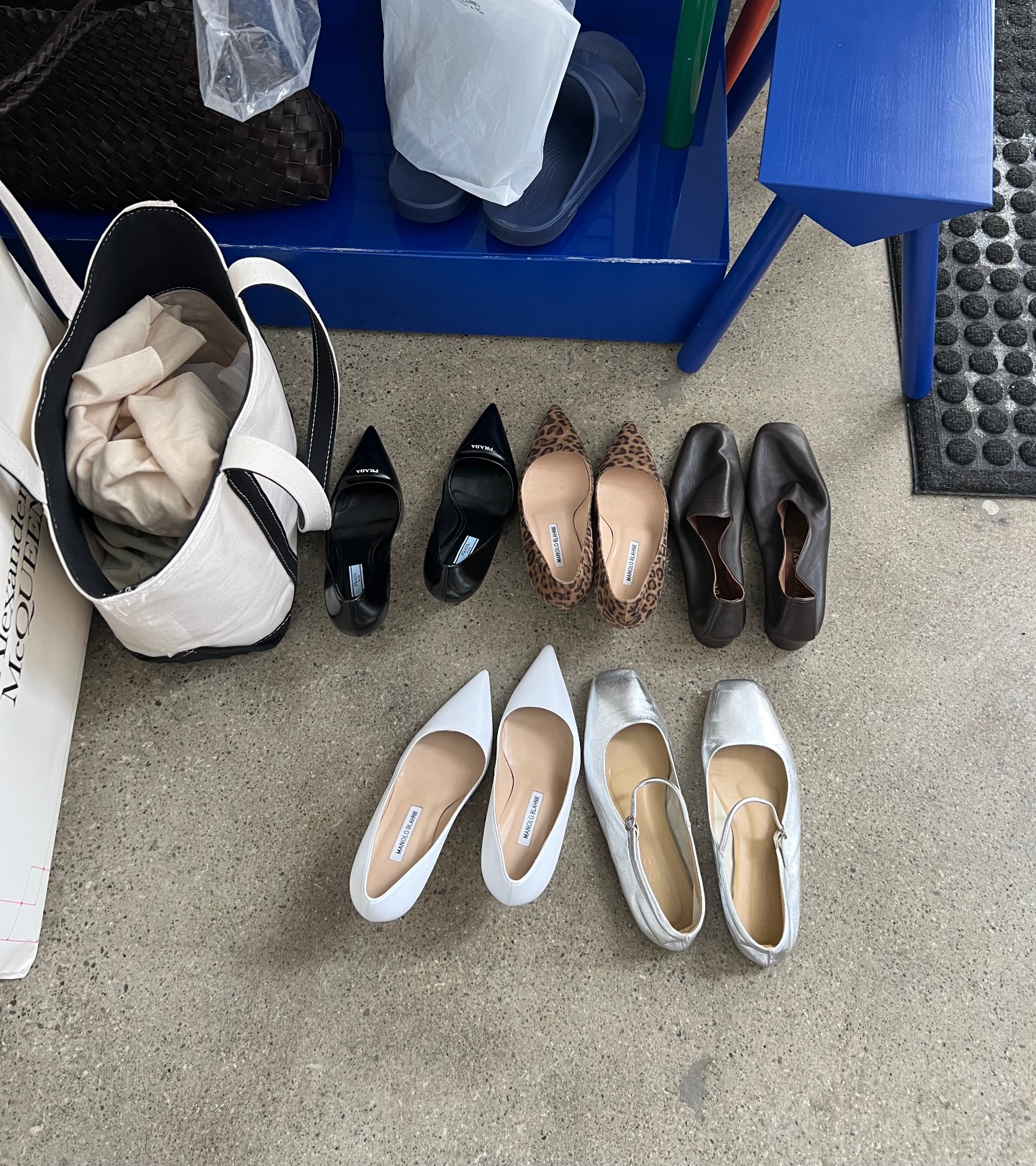 Shoes on concrete — styling detail
